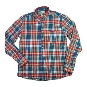 Kiel James Patrick Men's M Cozy Cabin Flannels Plaid Long Sleeve Shirt Cotton